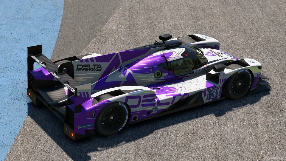 LMP2 #31 rear three-quarter view